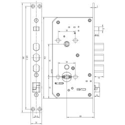 Замок врезной электронный KAADAS K9-5W с отпечатком пальца, со встроенным модулем WIFI, черный /4741