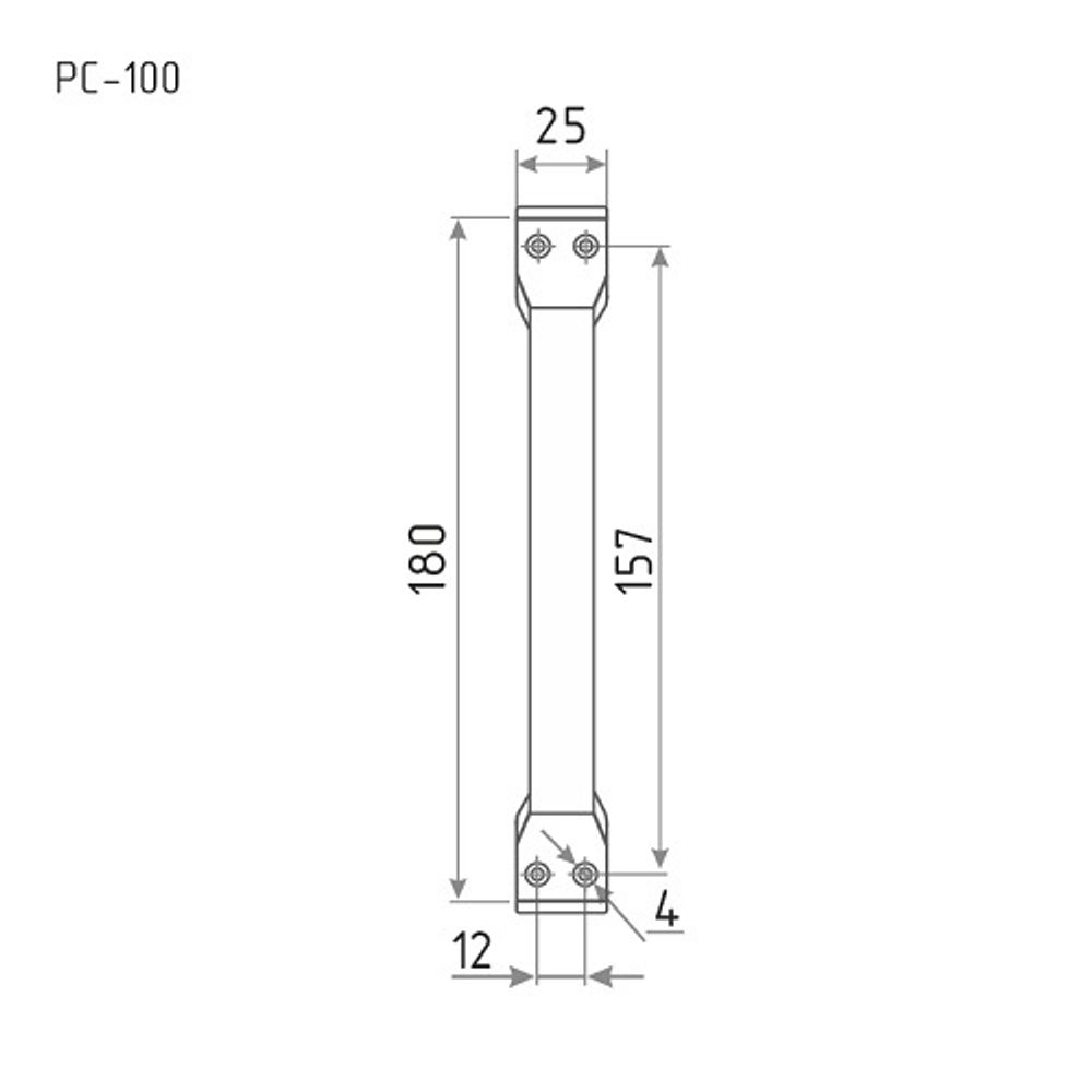 Ручка-скоба РС-100 золото п/п