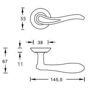 Ручка дверная ARCHIE S010 102II