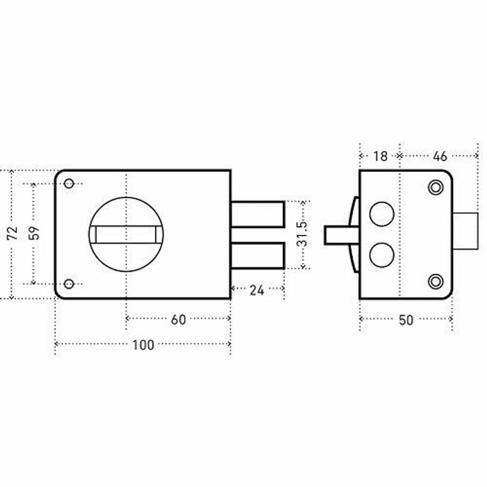 Замок накладной АЛЛЮР ЗН1А-1М