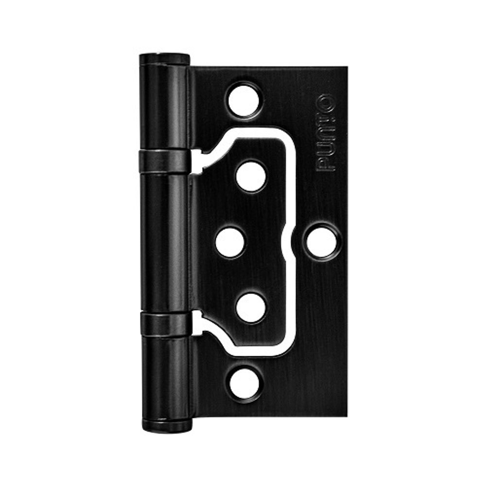 Петля универсальная без врезки PUNTO 200-2B/HD 75x2,5 BL черный /61271/ (1 шт)