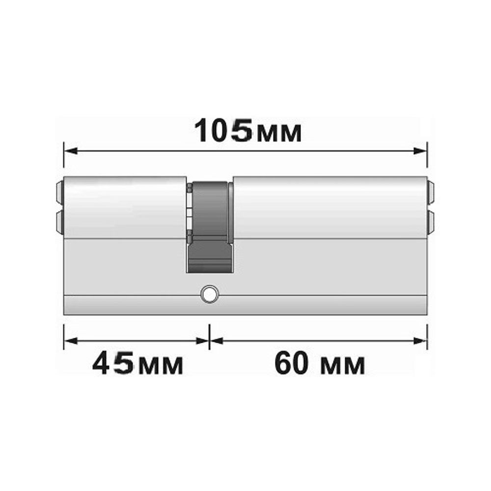 Цилиндровый механизм APECS SM-105 (45/60) NI никель