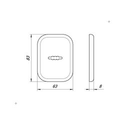 Декоративная накладка FUARO ESC 486-S SQ XL SSC-16 сатин.хром /40849/ (1 шт)
