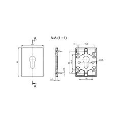 Декоративная накладка FUARO ESC 486-C RL ABG-6 зеленая бронза /63255/ (1шт)
