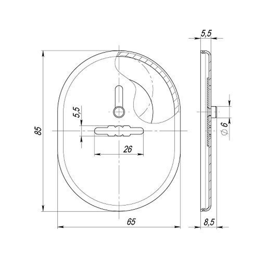Декоративная накладка FUARO ESC 476 AB бронза /27949/ (1 шт)