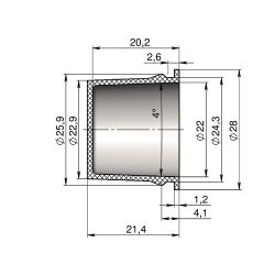 Заглушка противосьемника КРИТ-М ЗПс-М22/20-Чб