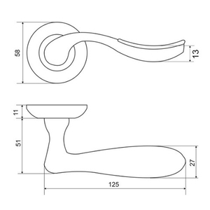 Ручка раздельная VETTORE R20.010 MACC кофе матовый