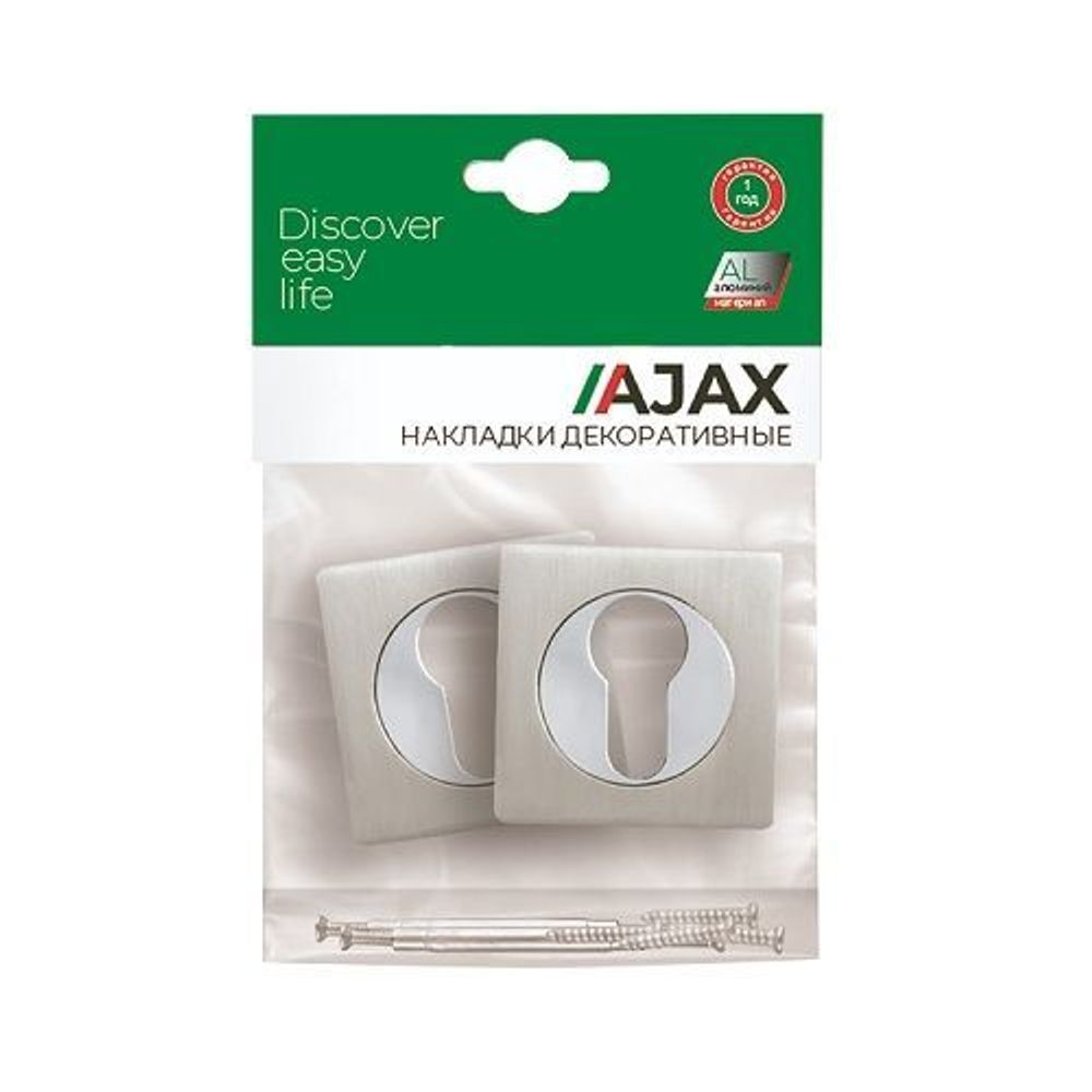 Накладка под цилиндр AJAX ET JK CP-8 хром /41387/
