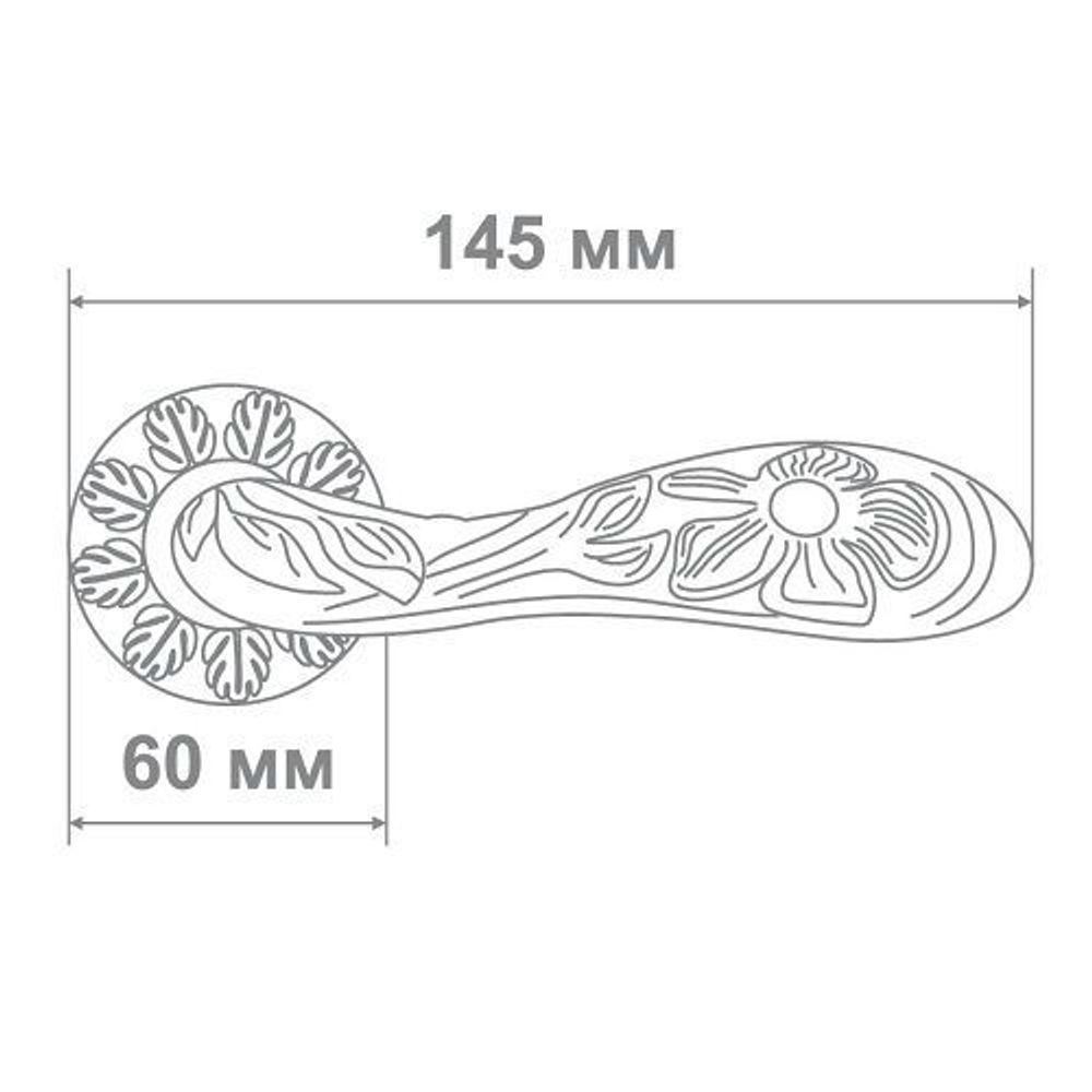 Ручка Медио 55-274 CPW белый/хром