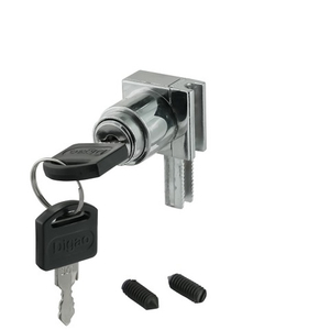 Замок мебельный 601 кнопка для раздвижных витрин (2 винта)