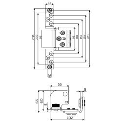Петля скрытой установки FUARO HHR-120 до 120 кг (на 2 петли) BL черный /59095/ (1 шт)