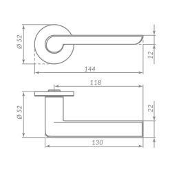 Ручка раздельная PUNTO STEP ARC.R52 SSG-39 сатин.золото /48935/