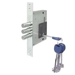 Замок врезной сувальдный KALE KILIT 257/L (шир.пл. 35мм, ключ 75мм) 5кл.