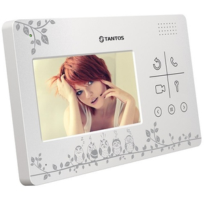 Монитор видеодомофона TANTOS Lilu LE Совы (белый) TFT LCD 4,3" экран