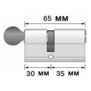 Цилиндровый механизм с вертушкой PUNTO MaxPro7002/65 mm (30+10+25) SN никель 7кл. /57543/