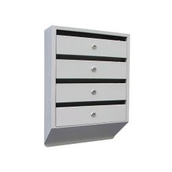 Почтовый ящик секционный вертикальный 4 (серый)