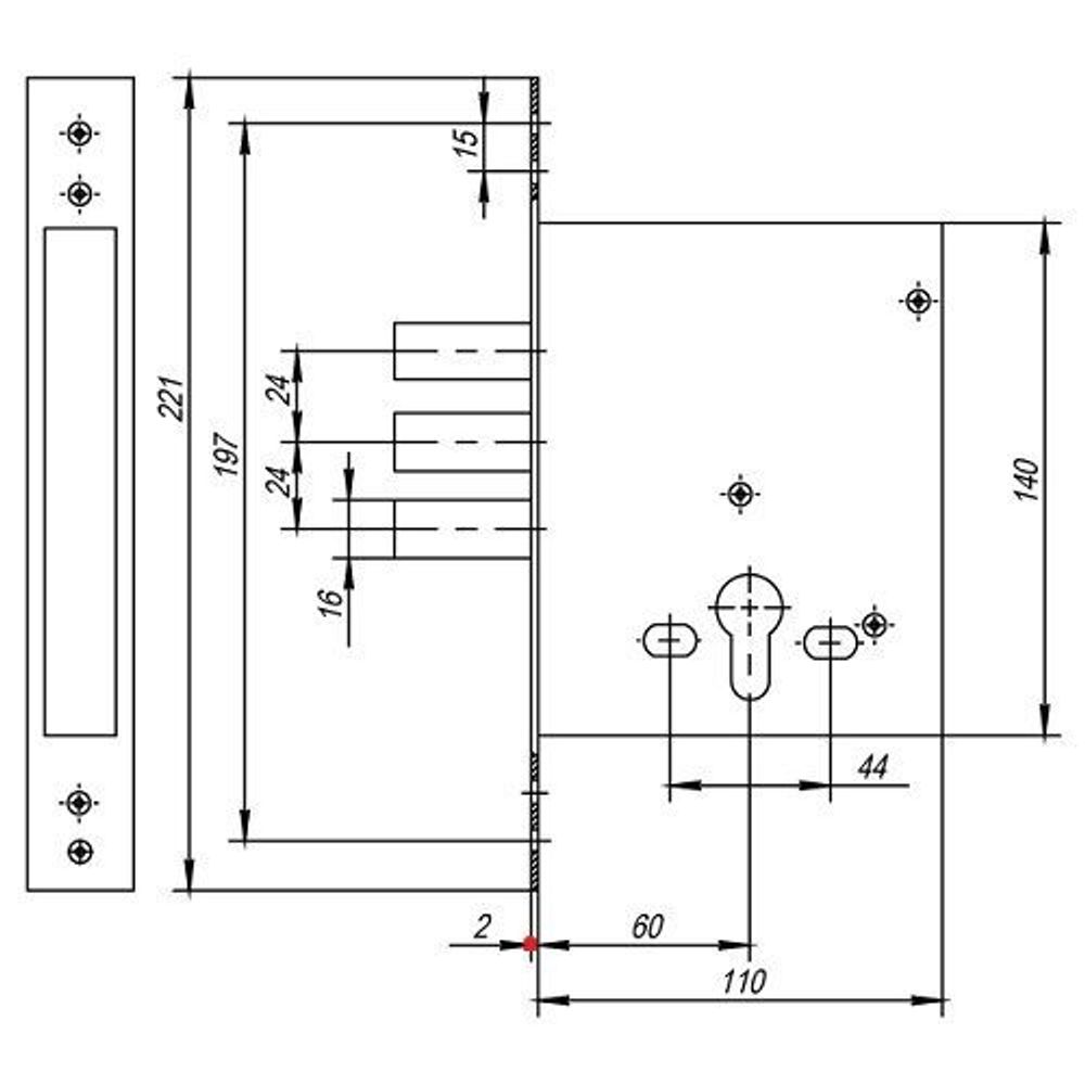 Корпус замка CISA 56.426 Blockator /35873/