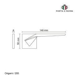 Ручка раздельная PORTA DI PARMA Origami CP хром