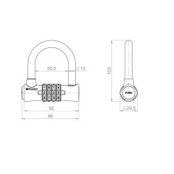 Замок навесной FUARO PL-WEATHER-CODE всепогодный перекодировочный /62299/
