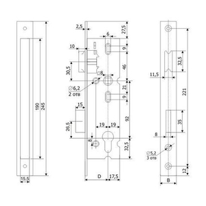 Замок врезной ГАРДИАН 30.11.24 /34079/