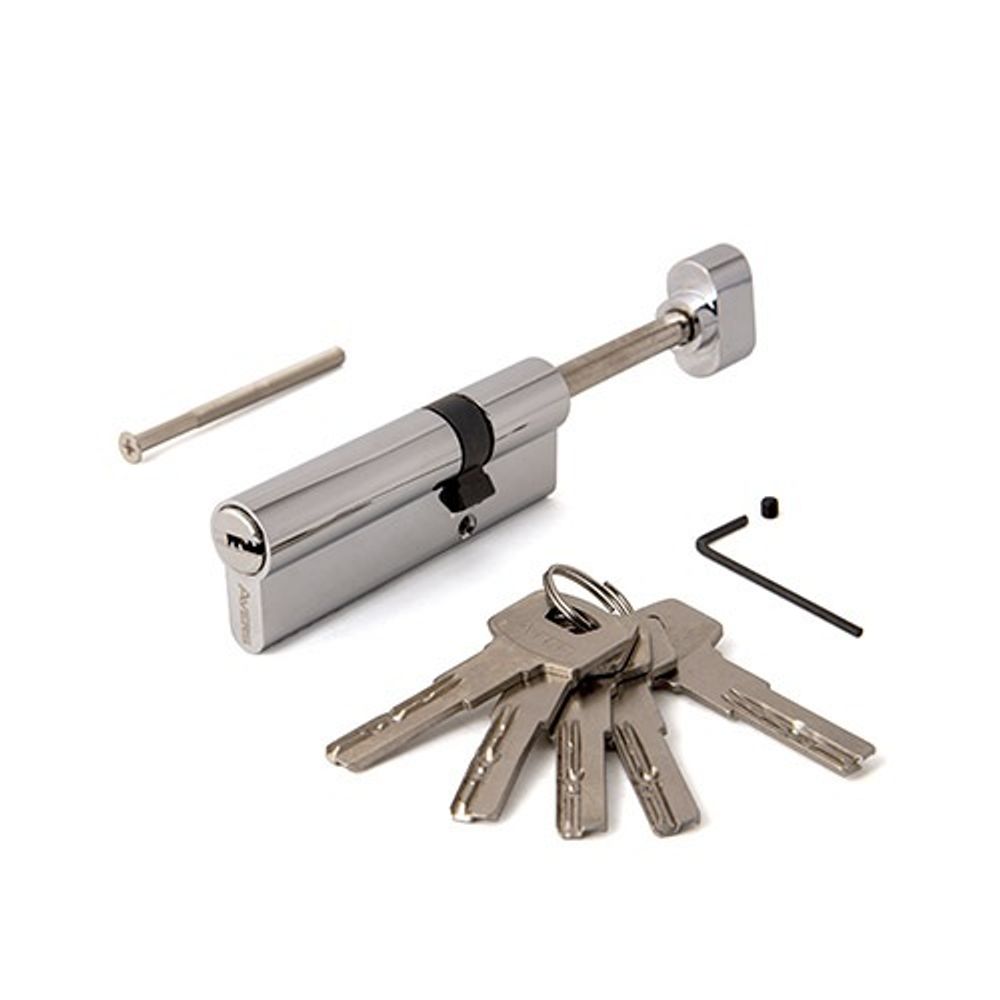 Цилиндровый механизм со штоком AVERS ZM-90 (30S/60)-S/65-C11 CP хром 5 кл.