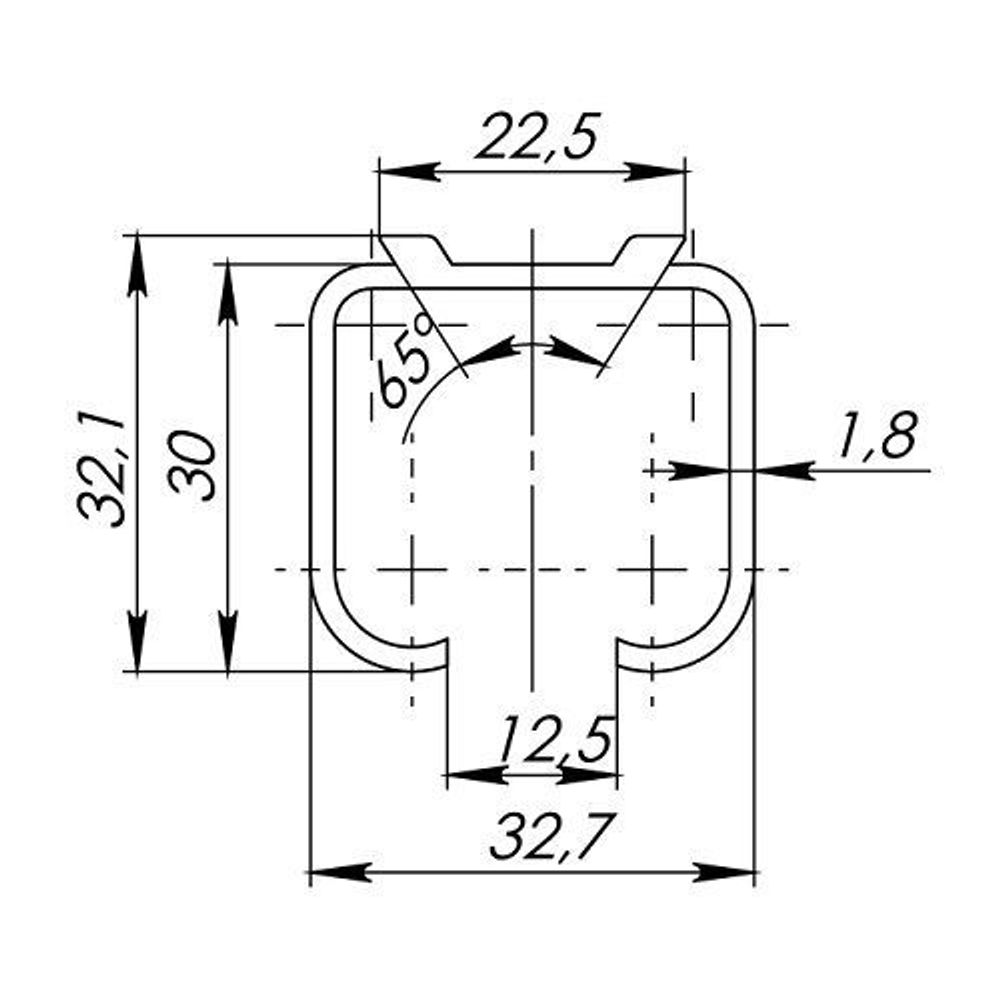 Верхняя направляющая ARMADILLO Comfort R 60/1,8/3000 track (3 м) /37083/