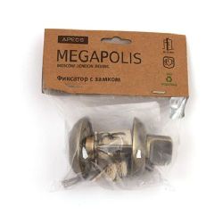 Фиксатор с замком Megapolis WC-K-0803 AB бронза