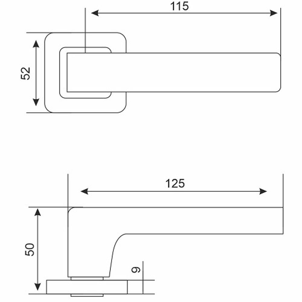 Ручка раздельная АЛЛЮР АРТ КОЛОМБО BL/BL мат.черный