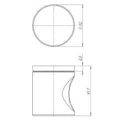 Ручка раздельная ARMADILLO BALANCE ART BL-26 черный /46743/
