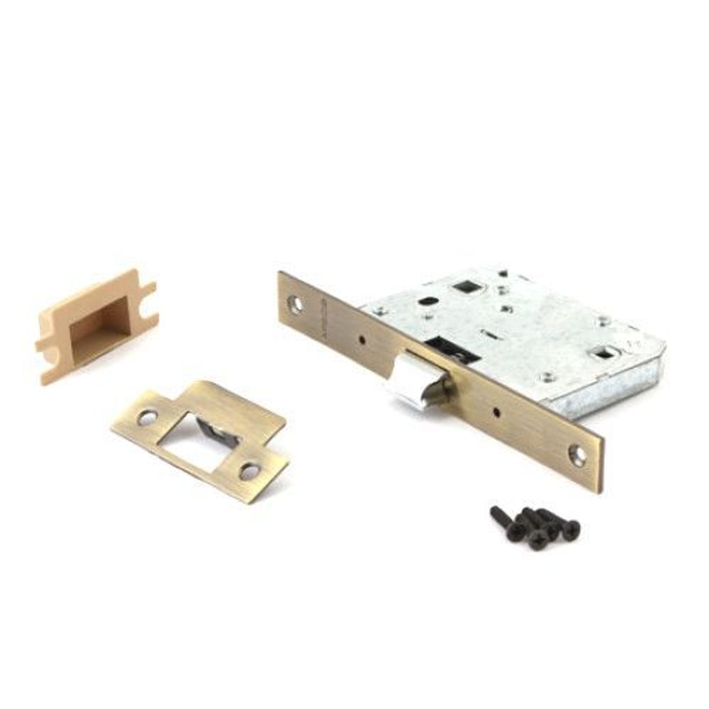 Защёлка врезная с фиксацией APECS 5600-WC AB бронза