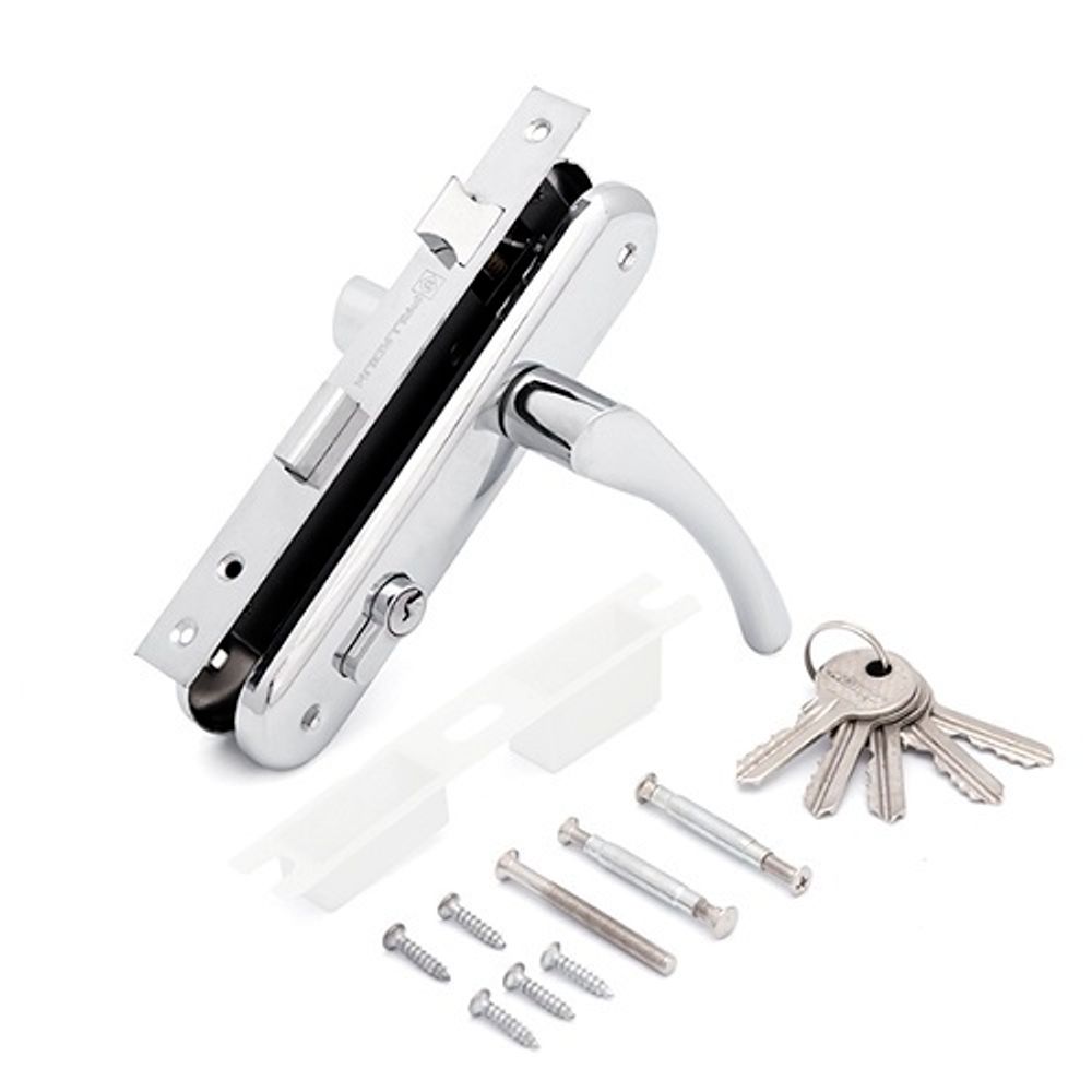 Замок врезной с ручками PALLADIUM ЗВ-AL 1703 CP хром