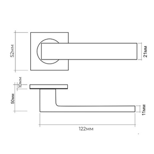 Ручка раздельная VETTORE R06.085 SN/CP мат.никель/хром