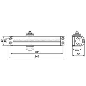 Доводчик дверной PALLADIUM 10600 BC/DA (30-85) WH (белый)