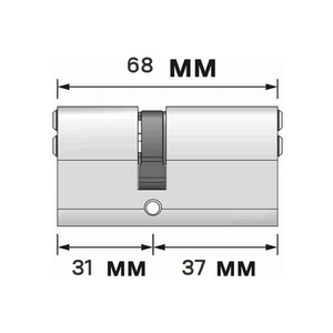 Цилиндровый механизм KALE KILIT 164 SN/68 (26+10+32) никель 5 кл /22411/