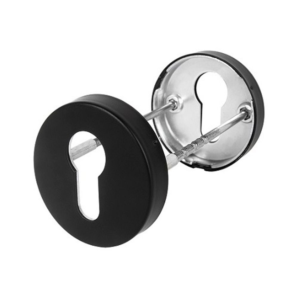 Накладка под цилиндр FUARO DSS-02-ET black (нержавейка) /45461/