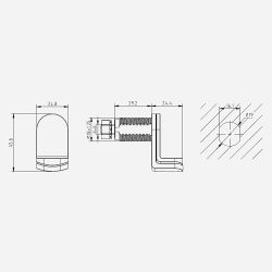 Замок мебельный (защелка) 2128-30H C