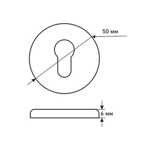 Накладка цилиндровая ALLUR ART COLLECTION ET-R2 BL мат.черный