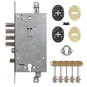 Замок врезной двухсистемный MOTTURA 54.797 S (левый), ключ 40 мм /1802/