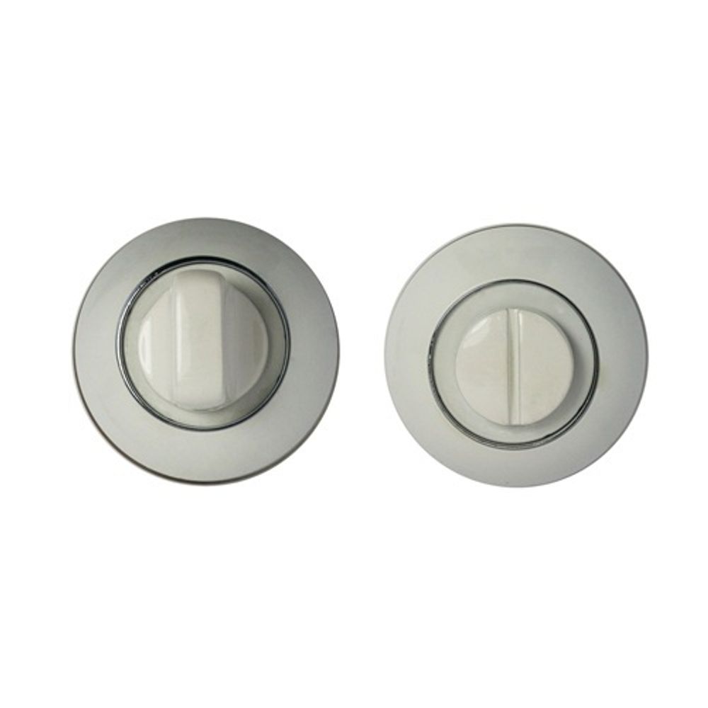 Ручка поворотная АЛЛЮР АРТ BK-R1 W/CP белый/хром