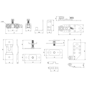Комплект для телескопического открывания дверей ARMADILLO SLD.Comfort - PRO SET 5.PROF /49573/