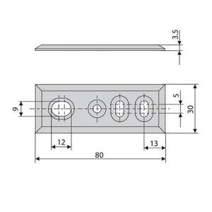 Запорная планка для шпингалетов, низ STUBLINA 3009.00