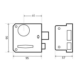 Замок накладной АЛЛЮР ЗН3А (Пенза)
