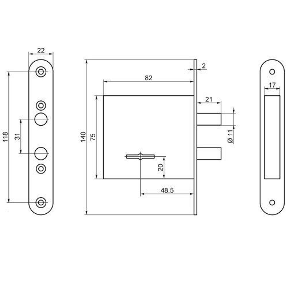 Эскиз с размерами 76610 ЗВ8-4С/13