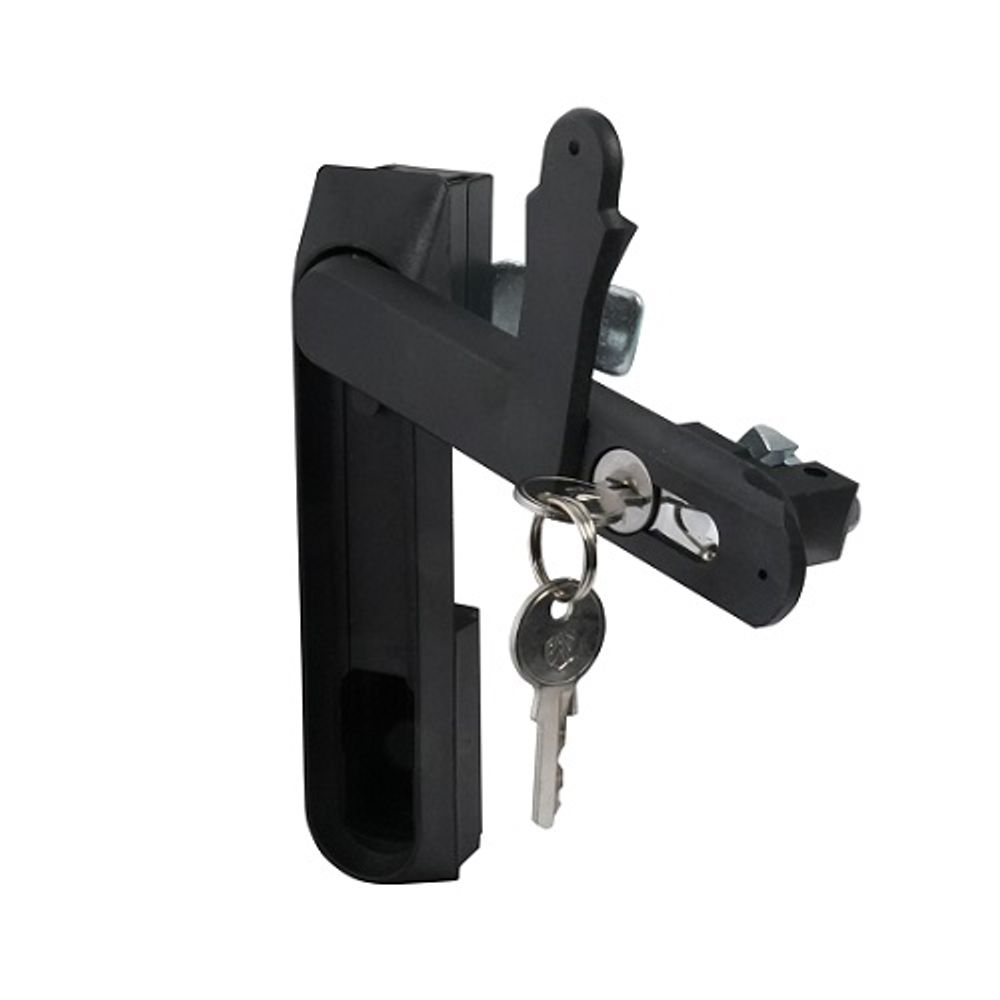 Замок мебельный щитовой MS-1925-1KD (ригель изогнутый на 8мм)