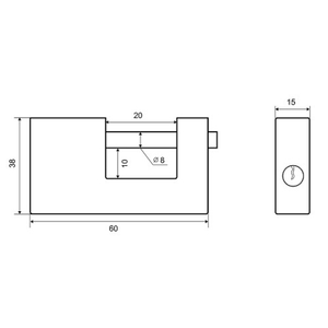 Замок навесной PALLADIUM 707F-60