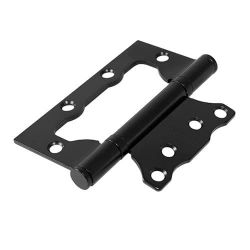 Петля универсальная без врезки PALLINI PFH 100x75x2,5 2BB MatBlack матовый черный (1шт.)