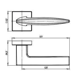 Ручка раздельная ARMADILLO SQUID USQ52 FSG флорентийское золото /50145/