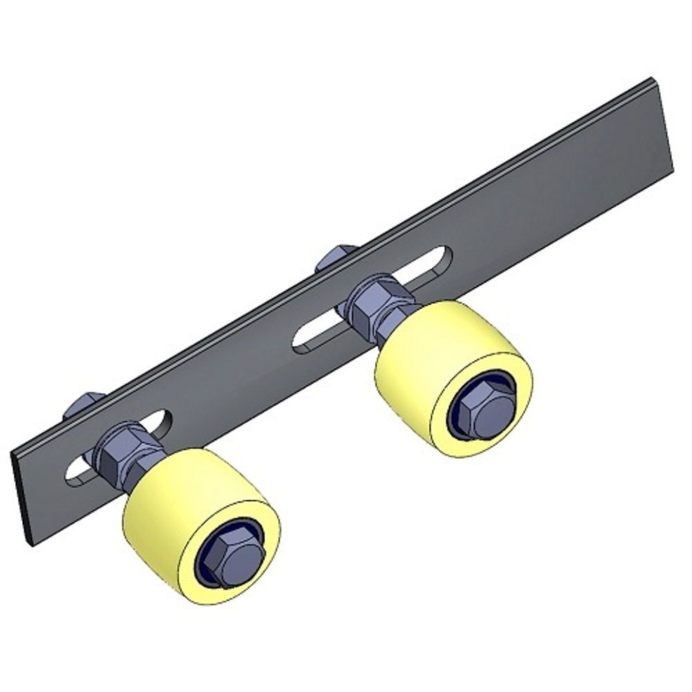 Ролик поддерж. на черн. пластине d-40 , 2шт капролон ( верхние)