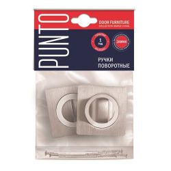 Ручка поворотная PUNTO BK6 ZQ SN/CP-3 мат.никель/хром /41065/