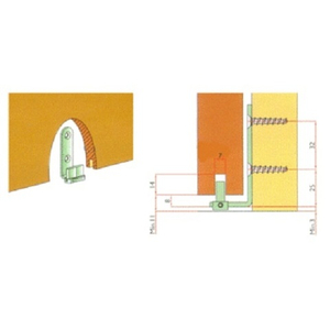 Нижний поводок настенный Terno Scorrevoli арт 76